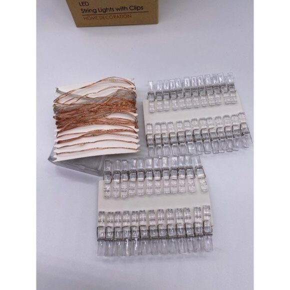 Photo Clip String Lights 17Ft - 50 LED Fairy String Lights with 50 Clear Clips f - Picture 1 of 5